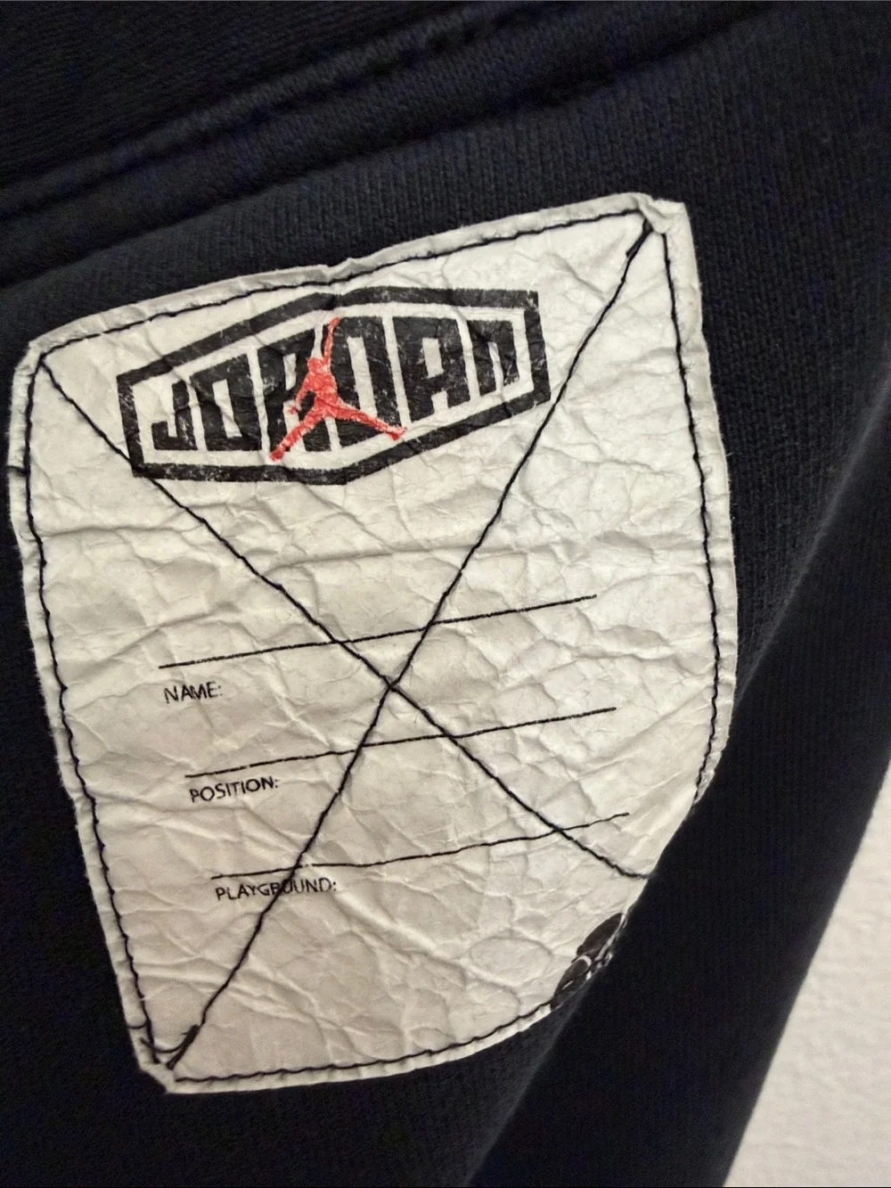 Jordan Black Jogger Sweatpants with White Jumpman & Team Graphic